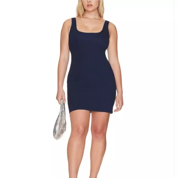 Good American Blue Chambray Modern Tank Mini Dress New Sz XL No Tags - Picture 1 of 10